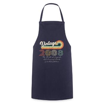 Awesome Since 2008 Anniversary 2008 Vintage 200 - Cooking Apron - navy - Front - AI Model Male 185 dark (185cm)