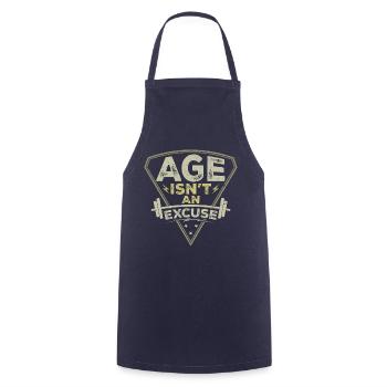 Age Isn't An Excuse Workout Fitness Gym - Tablier de cuisine - marine - Devant - AI Model Male 185 dark (185cm)