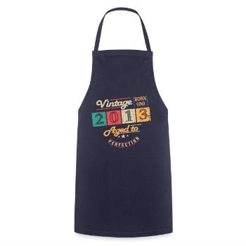 Original 2013 Vintage - 2013 Birthday Gift - Cooking Apron - navy - Front - AI Model Male 185 dark (185cm)