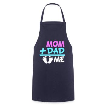 Mom Plus Dad Me Schwanger Bauch Schwangerschaft - Kochschürze - Navy - Vorne - AI Model Male 185 dark (185cm)