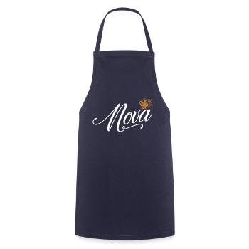Nova Name für Frauen Kinder Kleinkinder - Nova Custom - Kochschürze - Navy - Vorne - AI Model Male 185 dark (185cm)