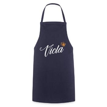 Viola Custom Name for Women Kids Toddlers - Viola - Cooking Apron - navy - Front - AI Model Male 185 dark (185cm)