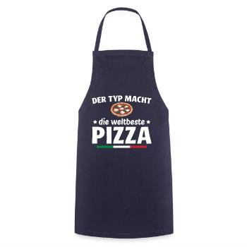Pizzabäcker - Der Typ macht die weltbeste Pizza - Kochschürze - Navy - Vorne - AI Model Male 185 dark (185cm)