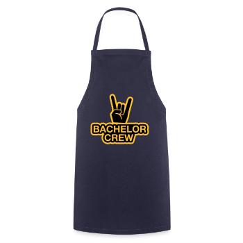 Bachelor Crew - JGA T-shirt - JGA Shirt - bachelor - Tablier de cuisine - marine - Devant - AI Model Male 185 dark (185cm)