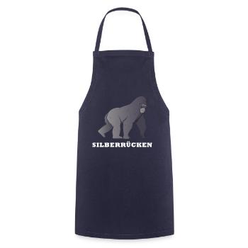 Silberrücken | Gorilla - Kochschürze - Navy - Vorne - AI Model Male 185 dark (185cm)
