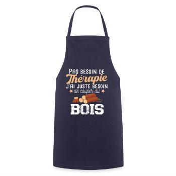 Bûcheron Forestier élagueur métier Forêt Bois - Tablier de cuisine - marine - Devant - AI Model Male 185 dark (185cm)