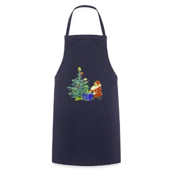 Santa Claus - Cooking Apron - navy - Front - AI Model Male 185 dark (185cm)