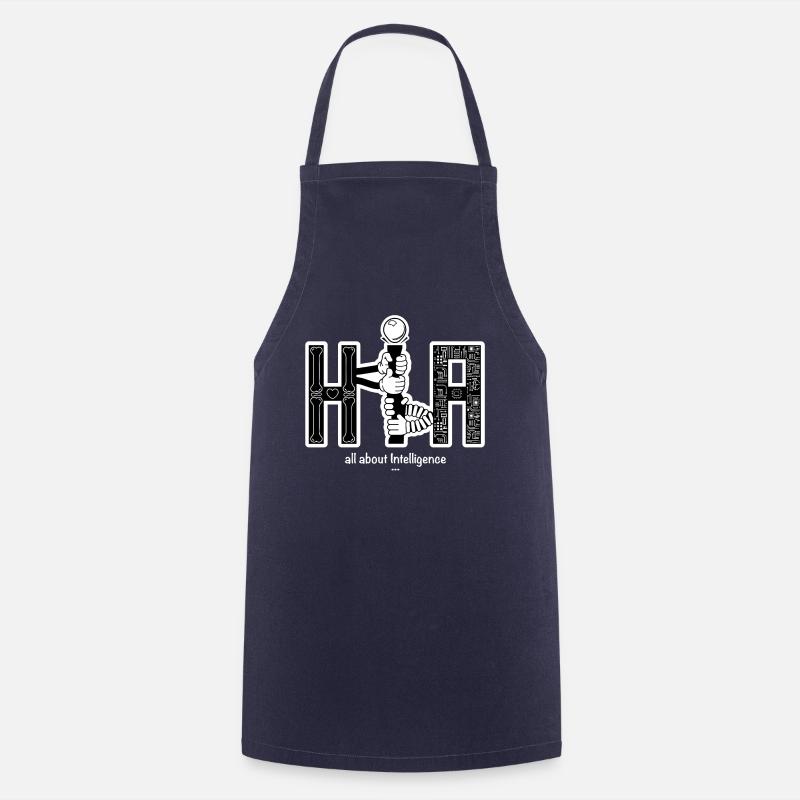 Human vs Artificial Intelligence - Cooking Apron - navy