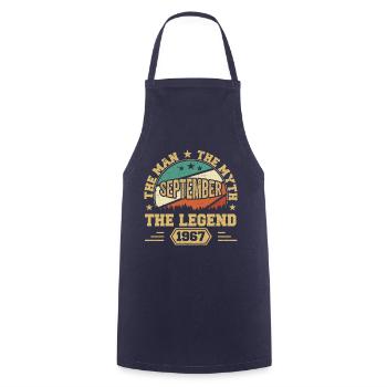 Legendary since September 1967 Retro 1967 September - Cooking Apron - navy - Front - AI Model Male 185 dark (185cm)