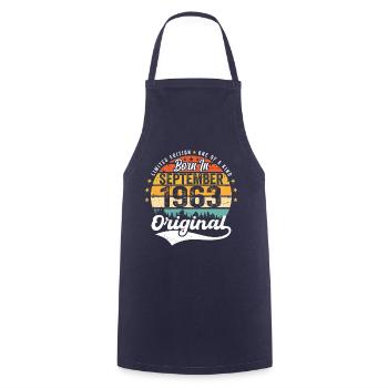 September 1963 Jubilee 1963 September - Cooking Apron - navy - Front - AI Model Male 185 dark (185cm)