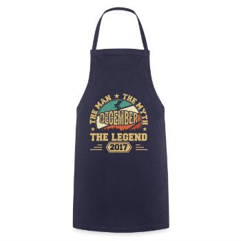 December 2017 Birthday December 2017 Gift - Cooking Apron - navy - Front - AI Model Male 185 dark (185cm)