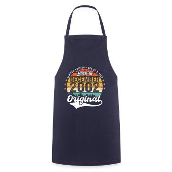 Original December 2002 Vintage Birthday 2002 - Cooking Apron - navy - Front - AI Model Male 185 dark (185cm)