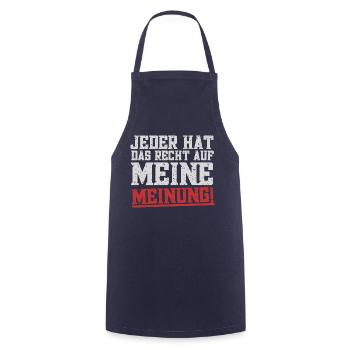 Jeder hat das Recht auf meine Meinung! - Kochschürze - Navy - Vorne - AI Model Male 185 dark (185cm)