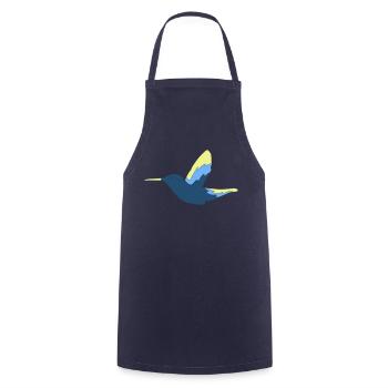 Colibri Oiseau - Tablier de cuisine - marine - Devant - AI Model Male 185 dark (185cm)