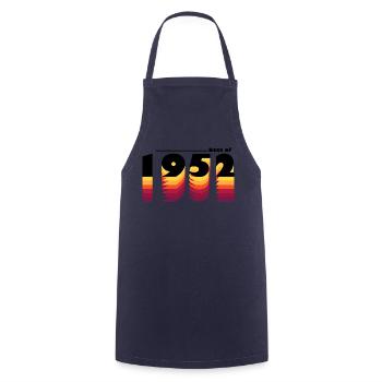 Zeitloser Vintage-Stil von 1952 - 73. Geburtstag - Kochschürze - Navy - Vorne - AI Model Male 185 dark (185cm)