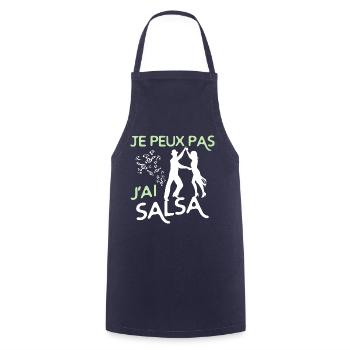 Danse Salsa - Tablier de cuisine - marine - Devant - AI Model Male 185 dark (185cm)