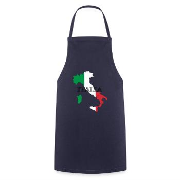 ITALY - Cooking Apron - navy - Front - AI Model Male 185 dark (185cm)