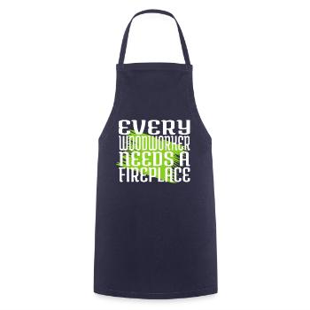 forest work felling birthday gift tree - Cooking Apron - navy - Front - AI Model Male 185 dark (185cm)