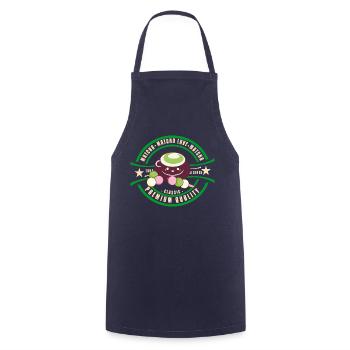 Japan - Matcha - Cooking Apron - navy - Front - AI Model Male 185 dark (185cm)