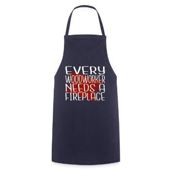 Woodworker Fun Forestry Union T-shirts de charpentier - Tablier de cuisine - marine - Devant - AI Model Male 185 dark (185cm)