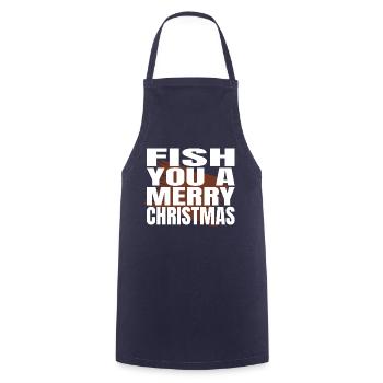 Fishing Tournaments Cute Christmas Present - Cooking Apron - navy - Front - AI Model Male 185 dark (185cm)