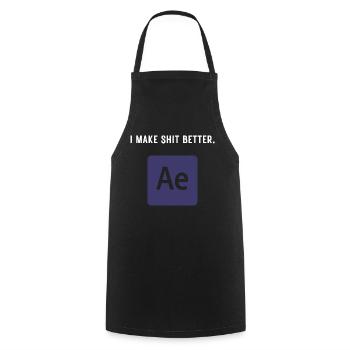 I Make Shit Better - Video Editing - Cooking Apron - black - Front - AI Model Male 185 dark (185cm)