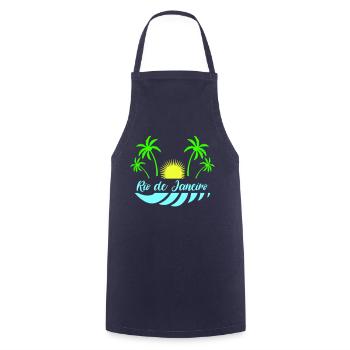 Rio de Janeiro - Cooking Apron - navy - Front - AI Model Male 185 dark (185cm)