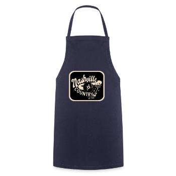 Nashville Urlaubsziel Symbol - Kochschürze - Navy - Vorne - AI Model Male 185 dark (185cm)