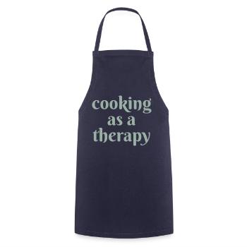 La cuisine comme conception thérapeutique pour les amateurs de cuisine - Tablier de cuisine - marine - Devant - AI Model Male 185 dark (185cm)
