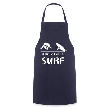 Je peux pas j'ai surf - Tablier de cuisine - marine - Devant - AI Model Male 185 dark (185cm)