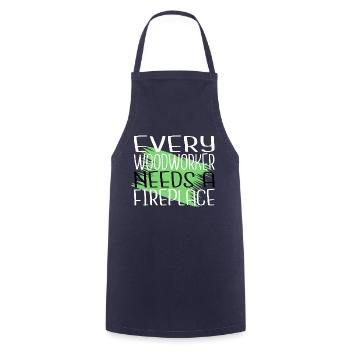 safety helmet arboriculture woodworking - Cooking Apron - navy - Front - AI Model Male 185 dark (185cm)