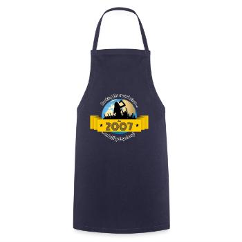 18. Geburtstag Rocking the crowd since 07/2007 - Cooking Apron - navy - Front - AI Model Male 185 dark (185cm)