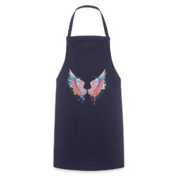 Angelwings,Angel Wings,Graffiti,Painting,Colorful - Cooking Apron - navy - Front - AI Model Male 185 dark (185cm)