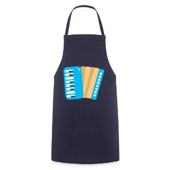 Accordéon - Tablier de cuisine - marine - Devant - AI Model Male 185 dark (185cm)