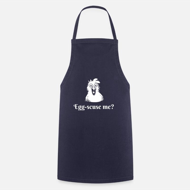 Egg-scuse me? - Cooking Apron - navy