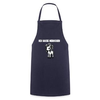 Lustiges Einhorn Design mit Spruch - Kochschürze - Navy - Vorne - AI Model Male 185 dark (185cm)