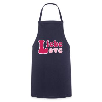 Liebe und Love - Kochschürze - Navy - Vorne - AI Model Male 185 dark (185cm)