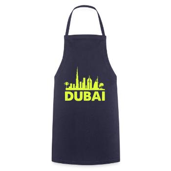 Dubai Skyline 01 - Cooking Apron - navy - Front - AI Model Male 185 dark (185cm)