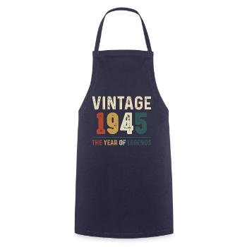 79 Jahre Vintage 1945 79. Geburtstag - Kochschürze - Navy - Vorne - AI Model Male 185 dark (185cm)