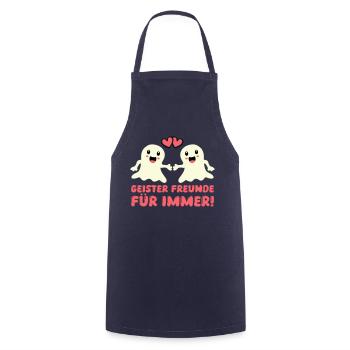 ghosts friends for ever - Cooking Apron - navy - Front - AI Model Male 185 dark (185cm)