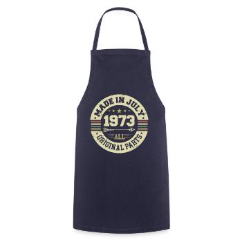 Juillet 1973 Cadeau d'anniversaire 1973 que j'ai fait en juillet - Tablier de cuisine - marine - Devant - AI Model Male 185 dark (185cm)
