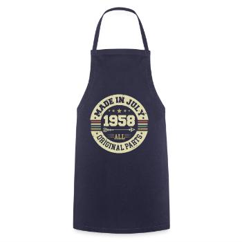 Juillet 1958 Cadeau d’anniversaire 1958 I Made in July - Tablier de cuisine - marine - Devant - AI Model Male 185 dark (185cm)