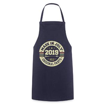 July 2019 Birthday Gift 2019 I Made in July - Cooking Apron - navy - Front - AI Model Male 185 dark (185cm)