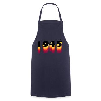 Proudly Celebrating 1945 - Vintage 80 Years of - Cooking Apron - navy - Front - AI Model Male 185 dark (185cm)