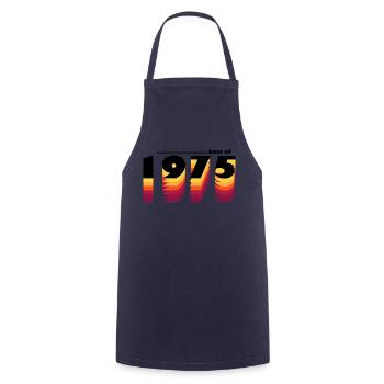 Proudly Celebrating 1975 - Vintage 50 Years of - Cooking Apron - navy - Front - AI Model Male 185 dark (185cm)