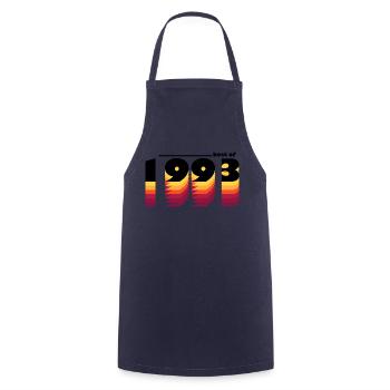 Vintage Bold Hommage à 1993 - Célébrer le 32ème - Tablier de cuisine - marine - Devant - AI Model Male 185 dark (185cm)