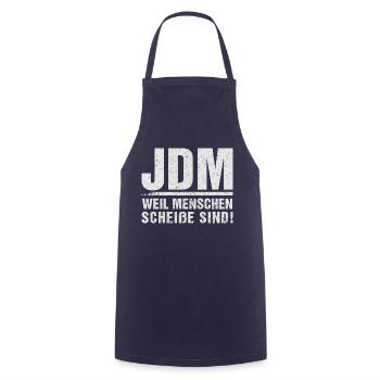JDM Menschen scheiße - Kochschürze - Navy - Vorne - AI Model Male 185 dark (185cm)