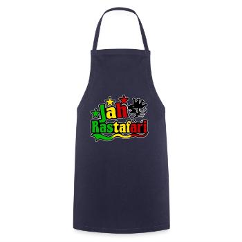 jah rastafari - Tablier de cuisine - marine - Devant - AI Model Male 185 dark (185cm)