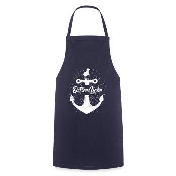 Ostseeliebe - Vintage Anker - Kochschürze - Navy - Vorne - AI Model Male 185 dark (185cm)