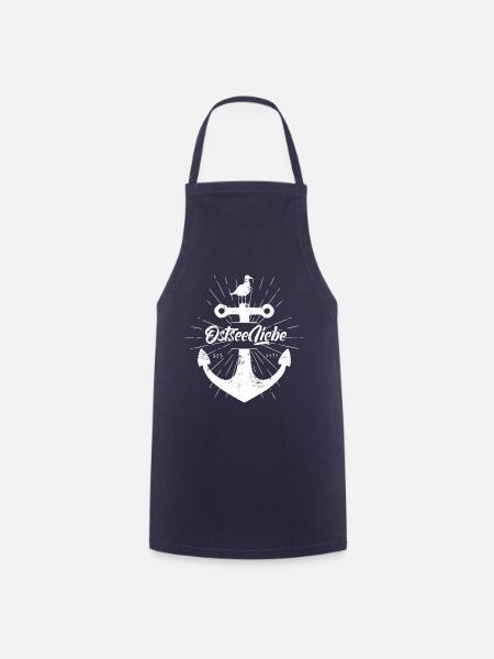 Ostseeliebe - Vintage Anker - Kochschürze - Navy